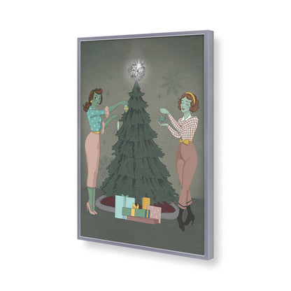 [Color:Polished Chrome], Picture of art in a Polished Chrome frame of the corner