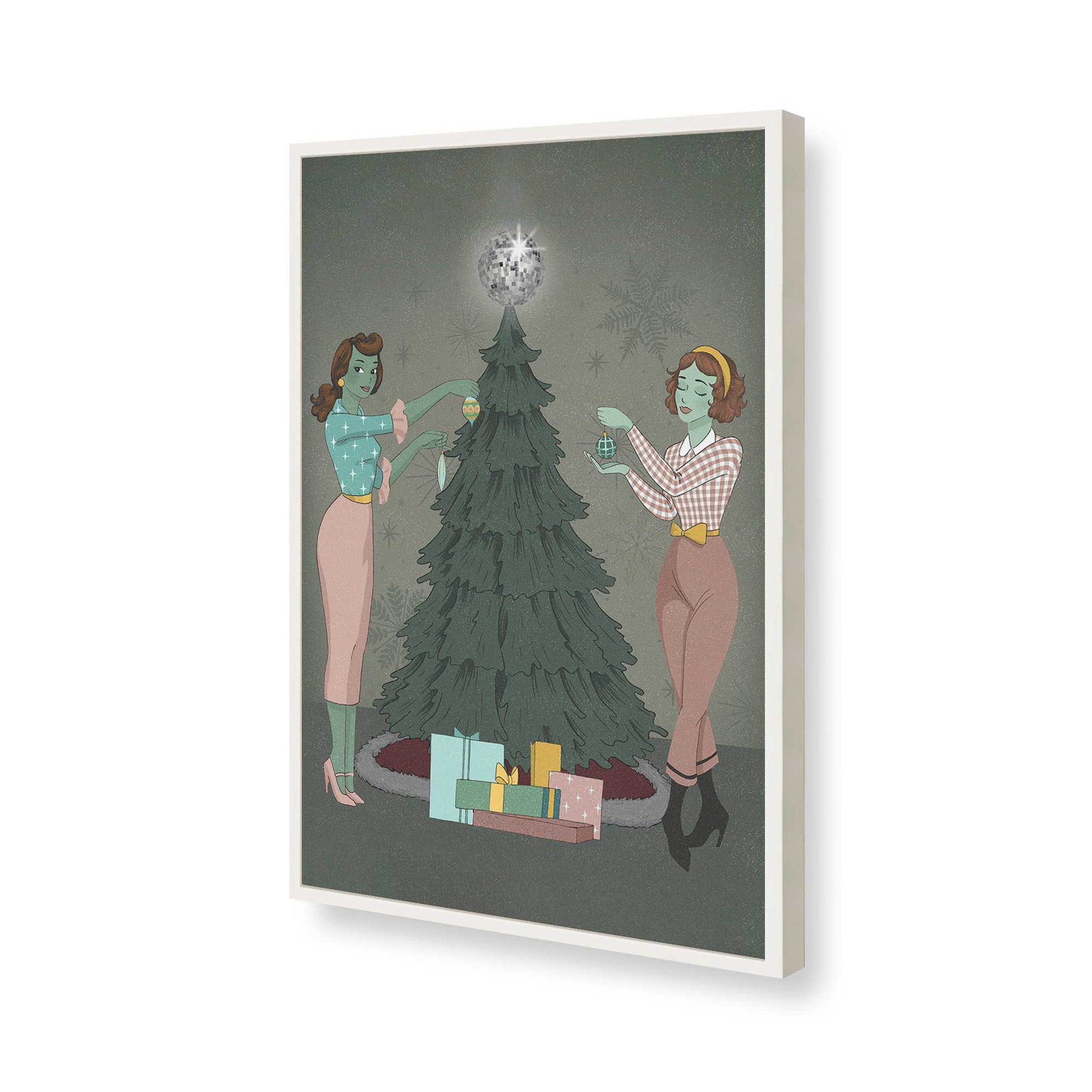 [Color:Opaque White], Picture of art in a Opaque White frame of the corner