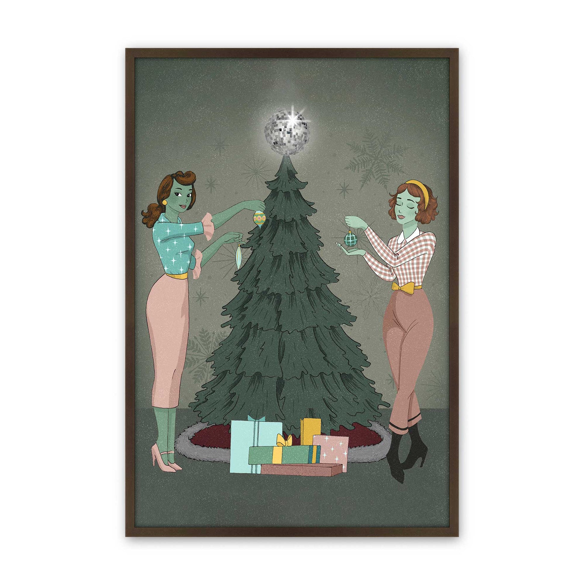 [Color:Brown], Picture of art in a Brown frame