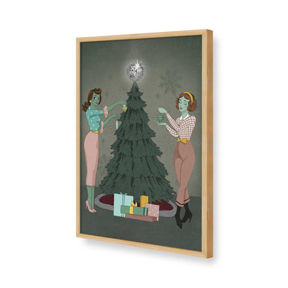 [Color:American Maple], Picture of art in a American Maple frame of the corner