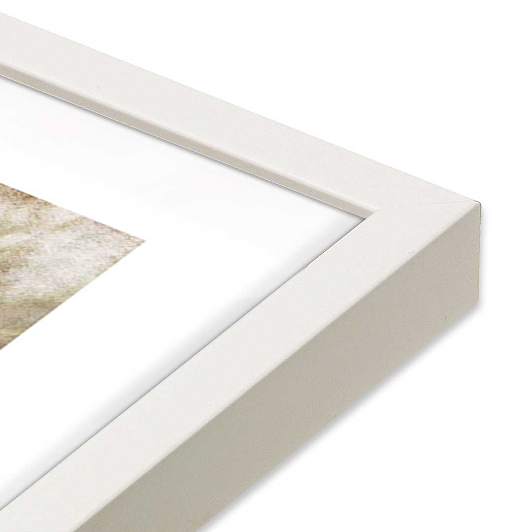 [Color:Opaque White], Picture of art in a Opaque White frame at an angle