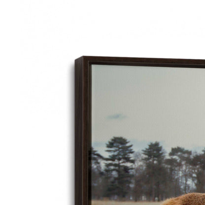 [Color:Espresso], Picture of art in a Espresso frame at an angle