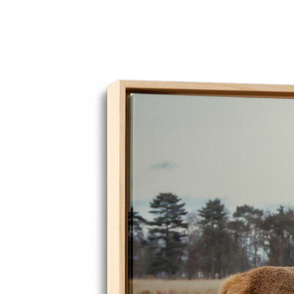 [Color:American Maple], Picture of art in a American Maple frame at an angle