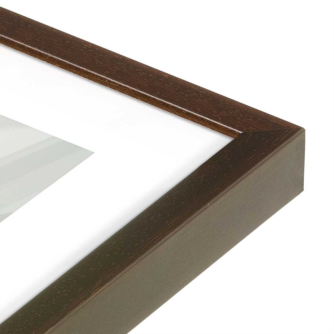 [Color:Brown], Picture of art in a Brown frame at an angle