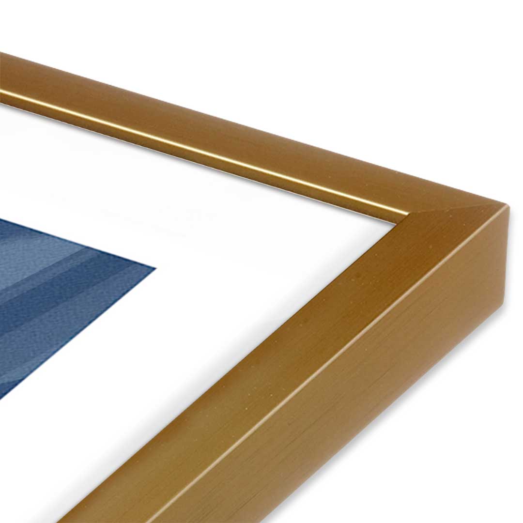 [Color:Polished Gold], Picture of art in a Polished Gold frame at an angle