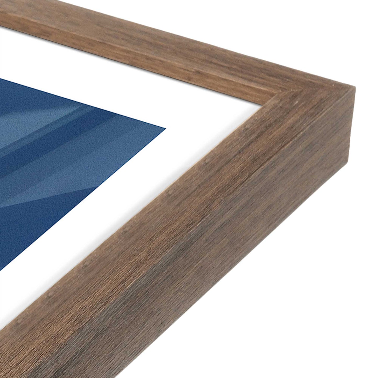 [Color:Walnut], Picture of art in a Walnut frame at an angle
