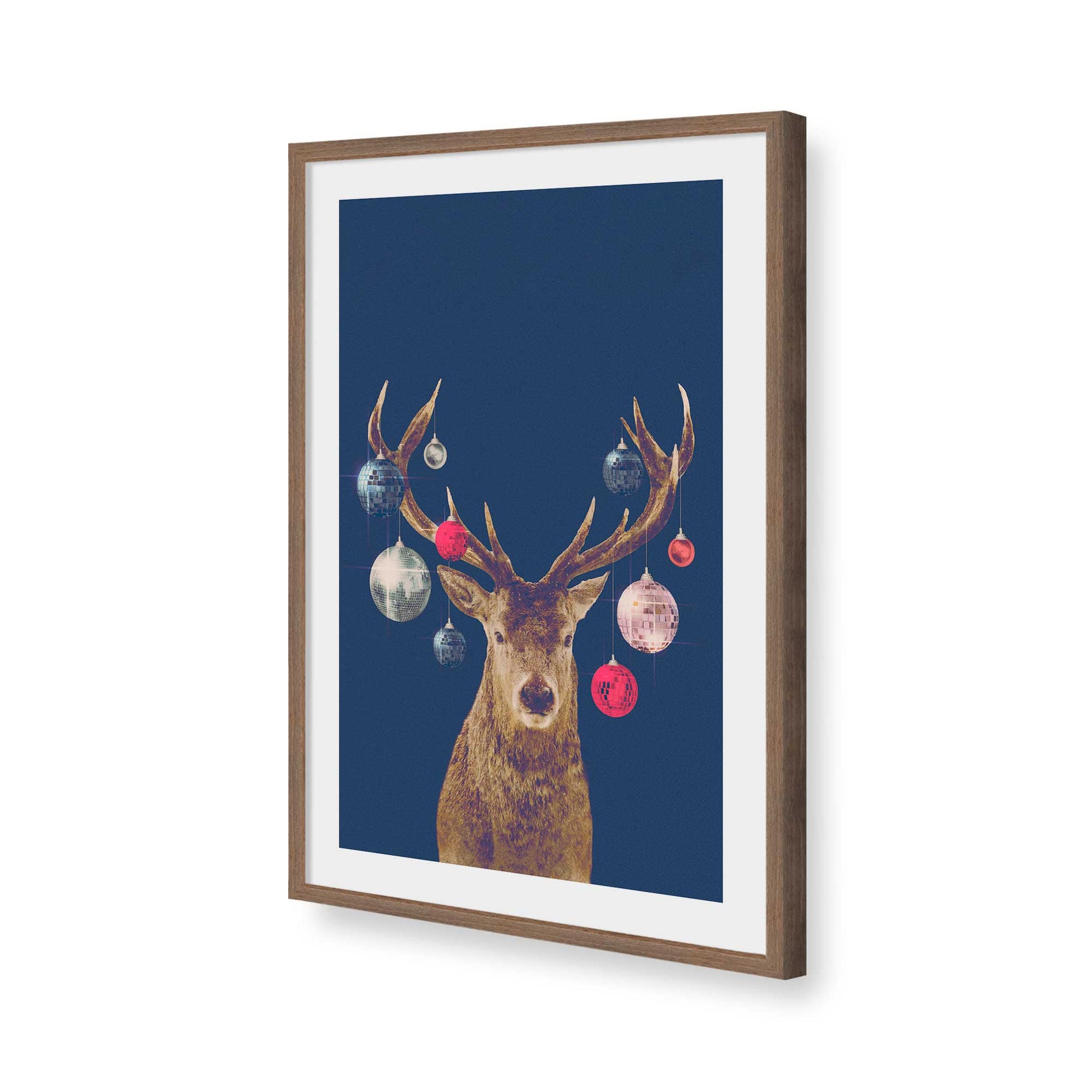 [Color:Walnut], Picture of art in a Walnut frame of the corner