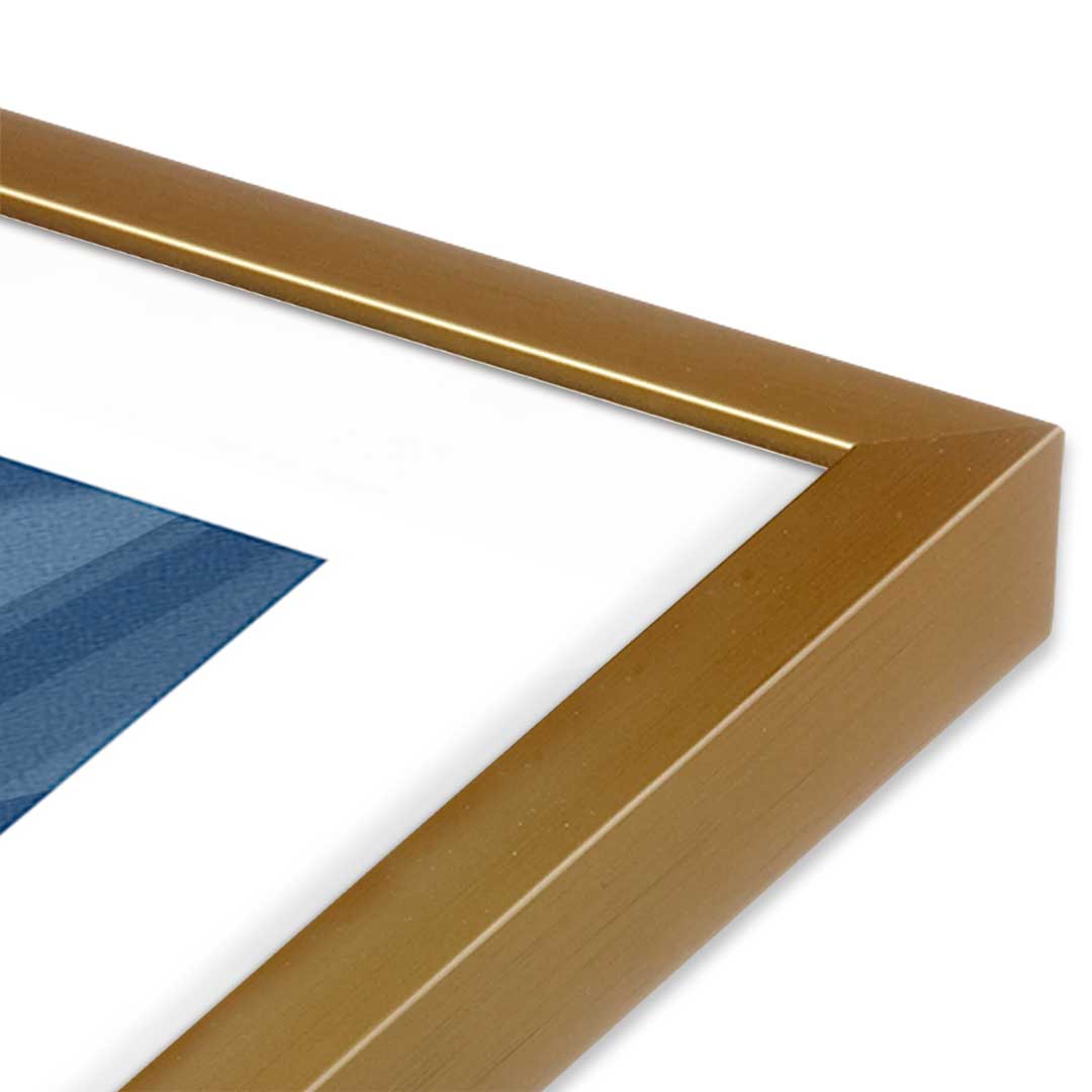 [Color:Polished Gold], Picture of art in a Polished Gold frame at an angle