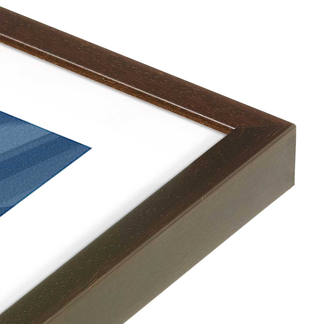 [Color:Brown], Picture of art in a Brown frame at an angle