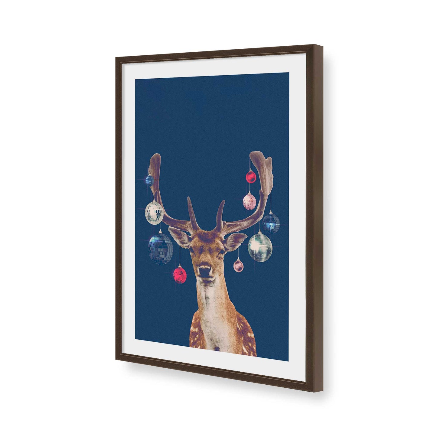 [Color:Brown], Picture of art in a Brown frame of the corner