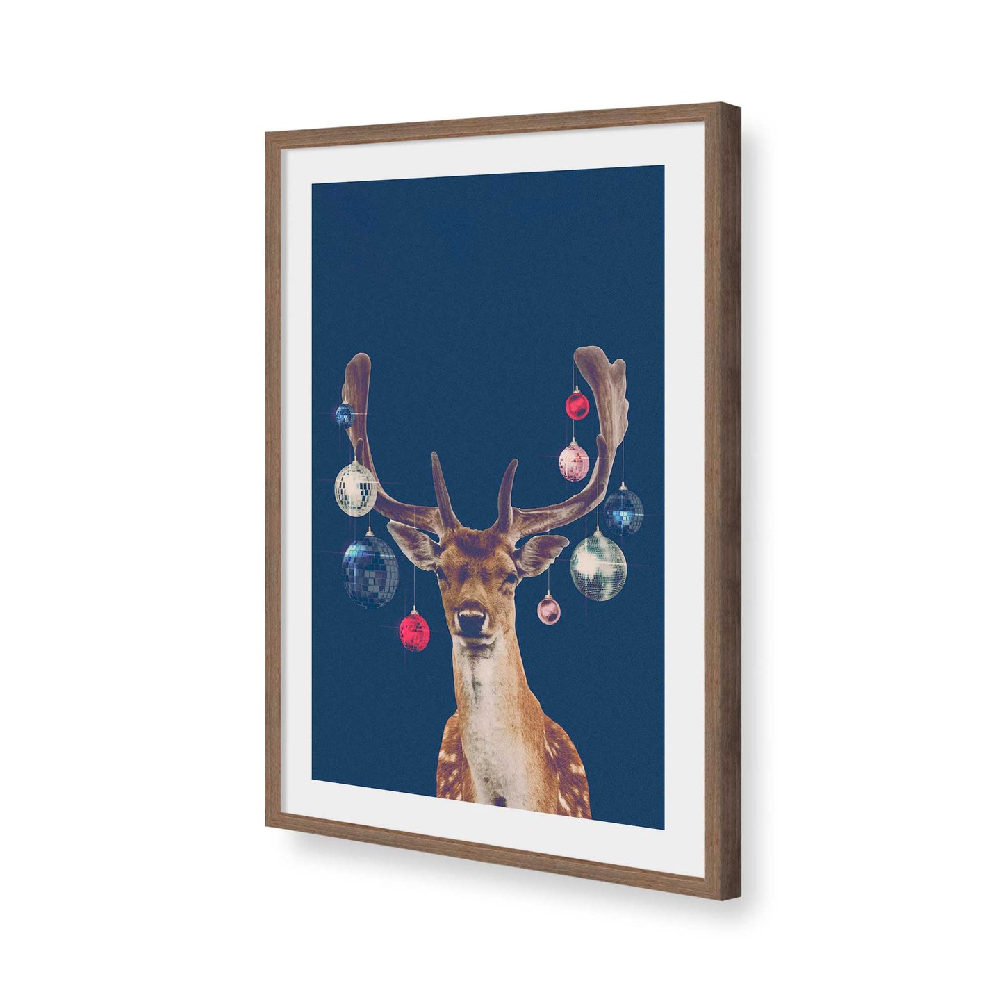 [Color:Walnut], Picture of art in a Walnut frame of the corner