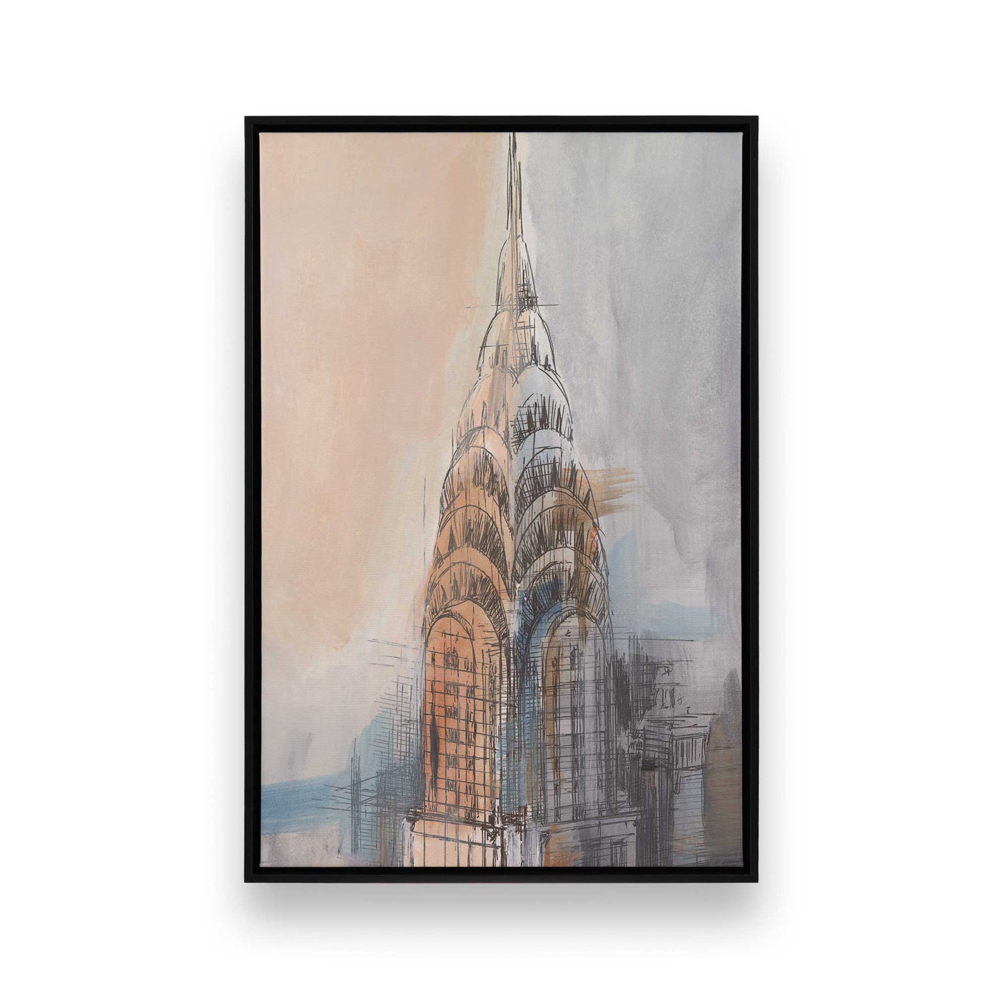 [Color:Satin Black], Picture of art in a Satin Black frame