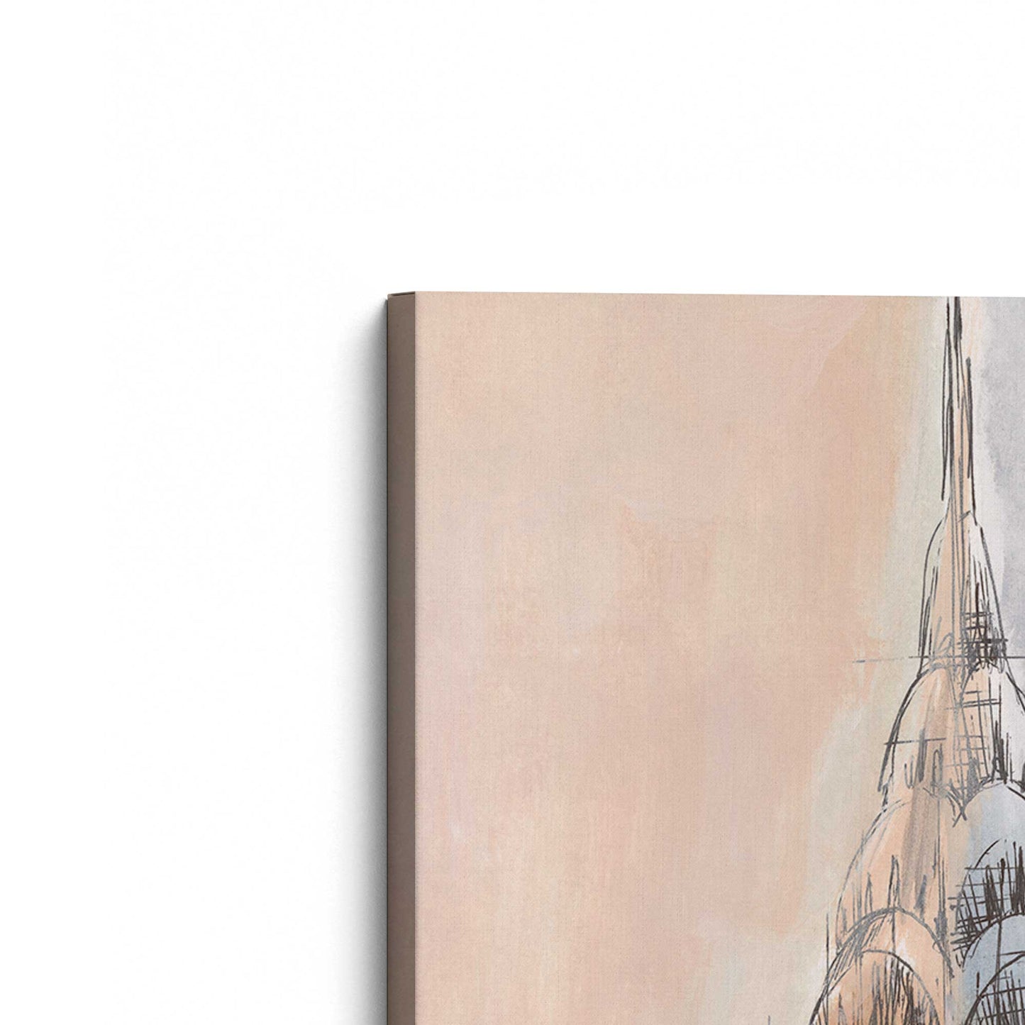 [Color:Stretched Canvas], Picture of the corner of the art