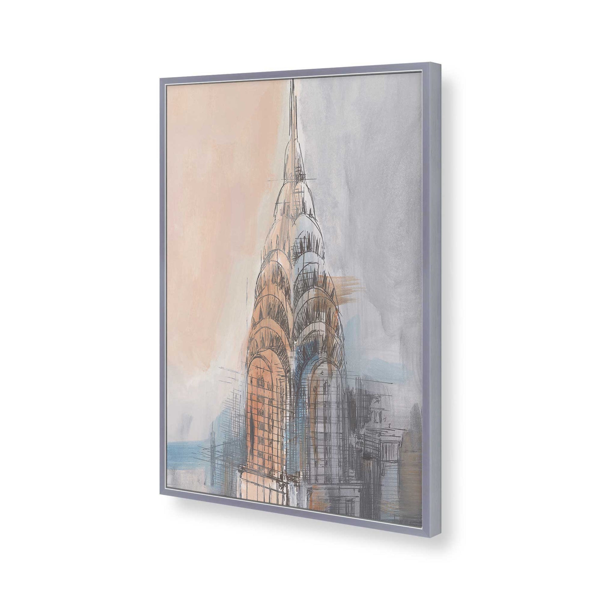 [Color:Polished Chrome], Picture of art in a Polished Chrome frame of the corner