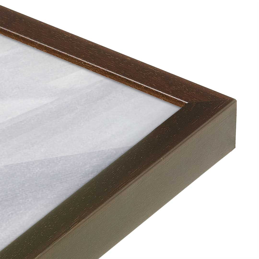 [Color:Brown], Picture of art in a Brown frame at an angle