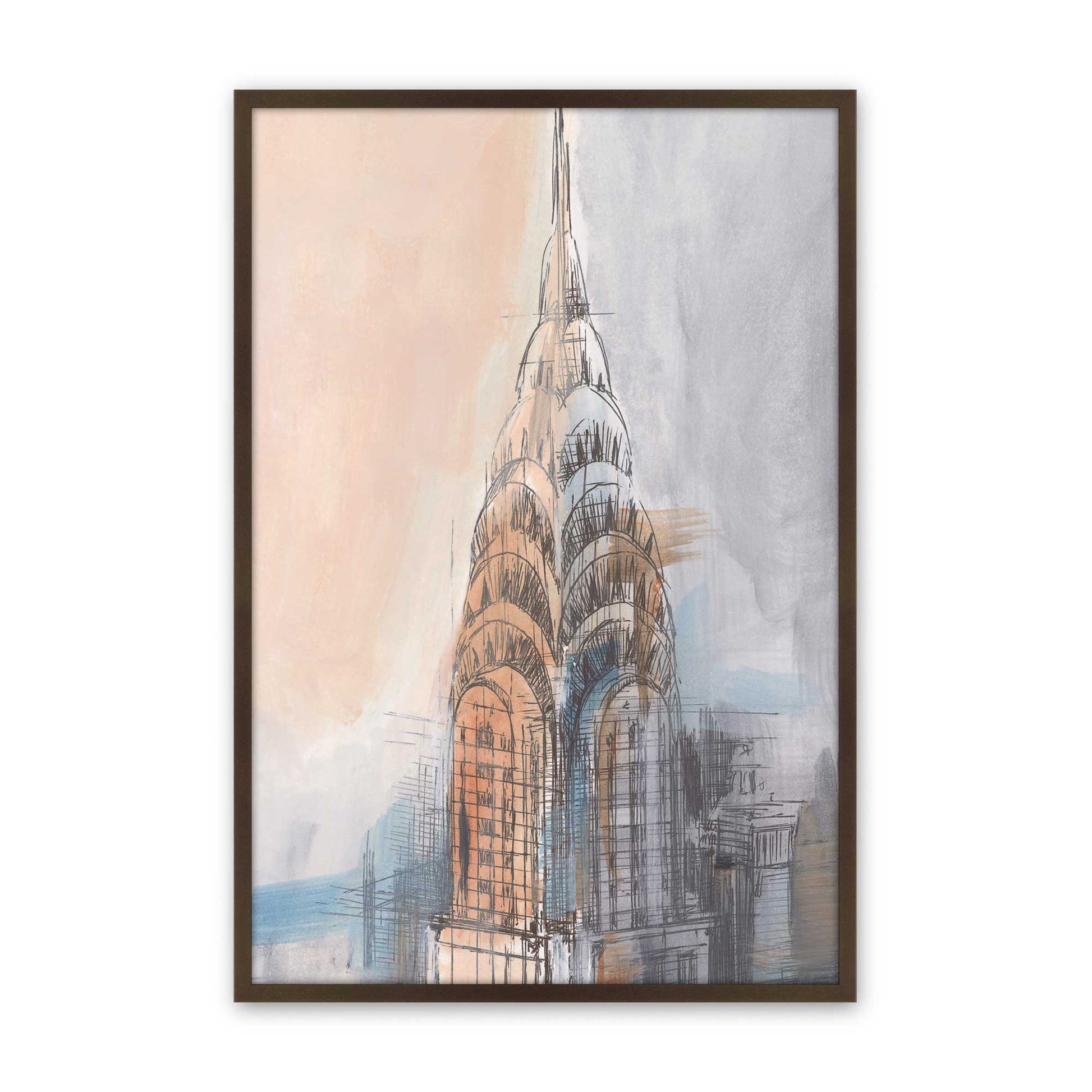 [Color:Brown], Picture of art in a Brown frame