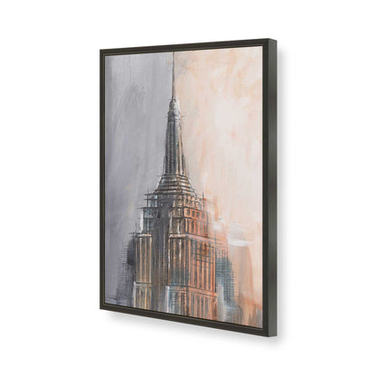[Color:Satin Black], Picture of art in a Satin Black frame of the corner