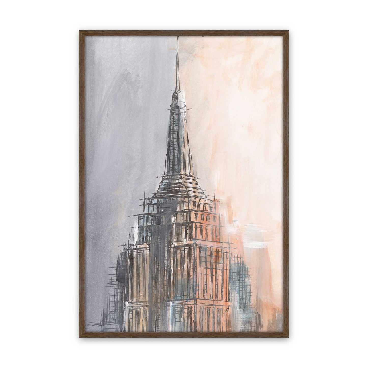 [Color:Walnut], Picture of art in a Walnut frame