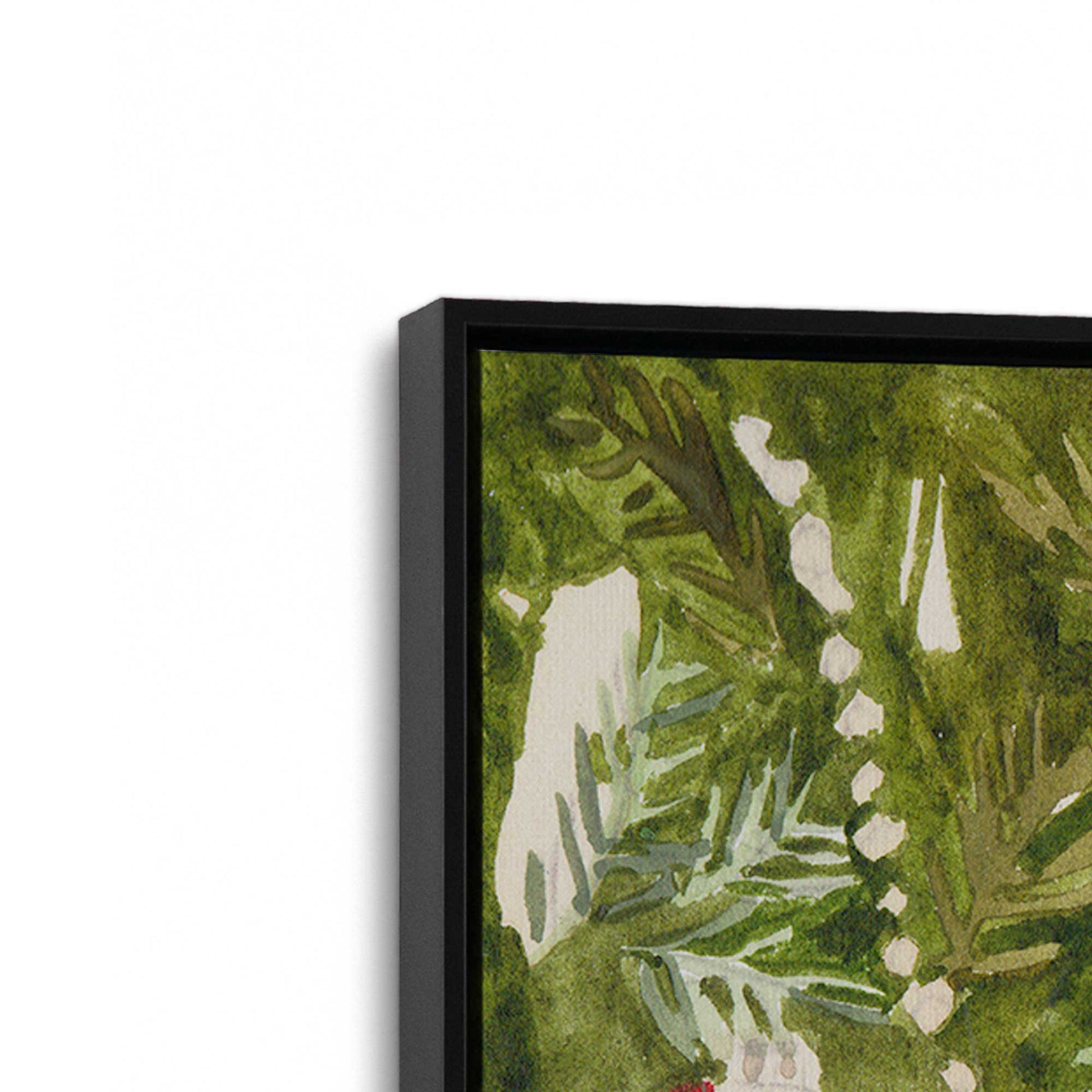 [Color:Satin Black], Picture of art in a Satin Black frame at an angle