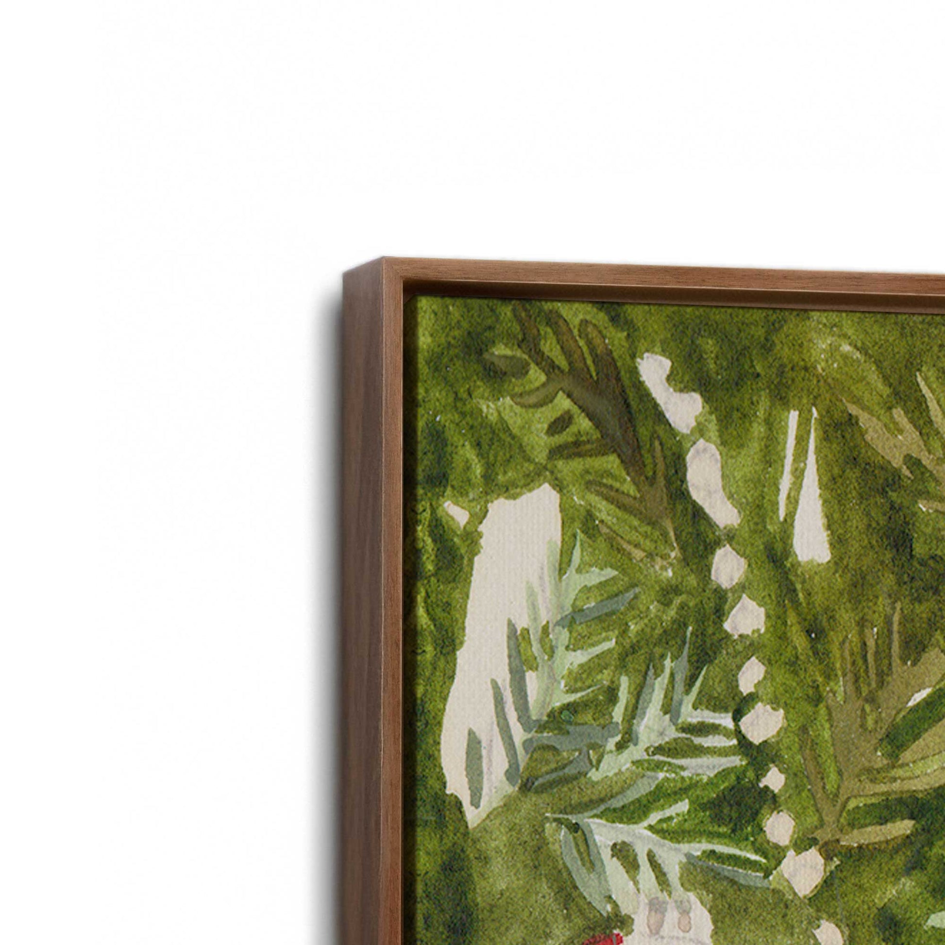 [Color:Walnut], Picture of art in a Walnut frame at an angle