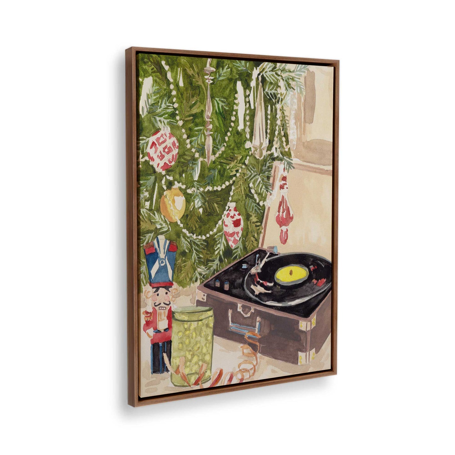 [Color:Walnut], Picture of the corner of the art