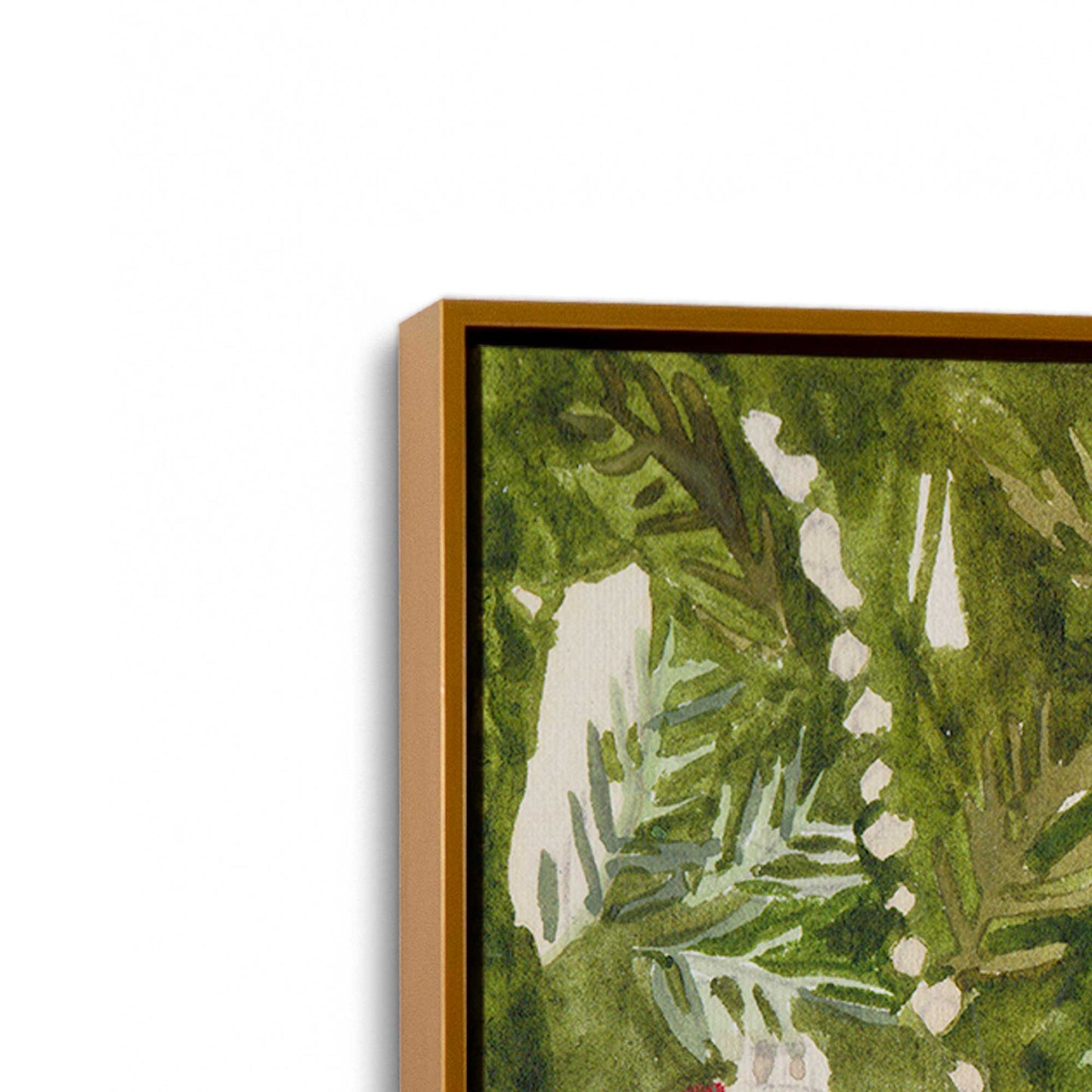 [Color:Polished Gold], Picture of art in a Polished Gold frame at an angle