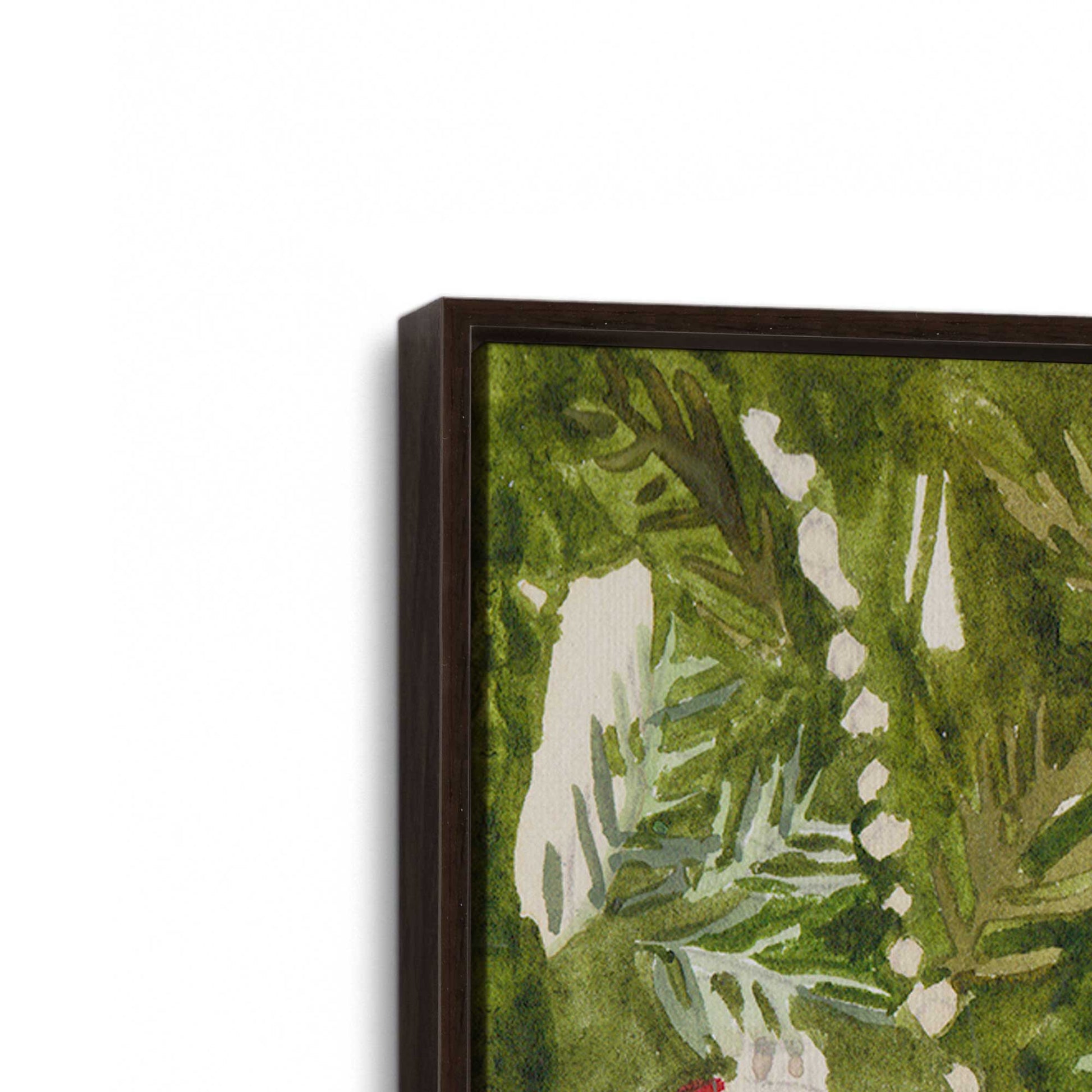 [Color:Espresso], Picture of art in a Espresso frame at an angle