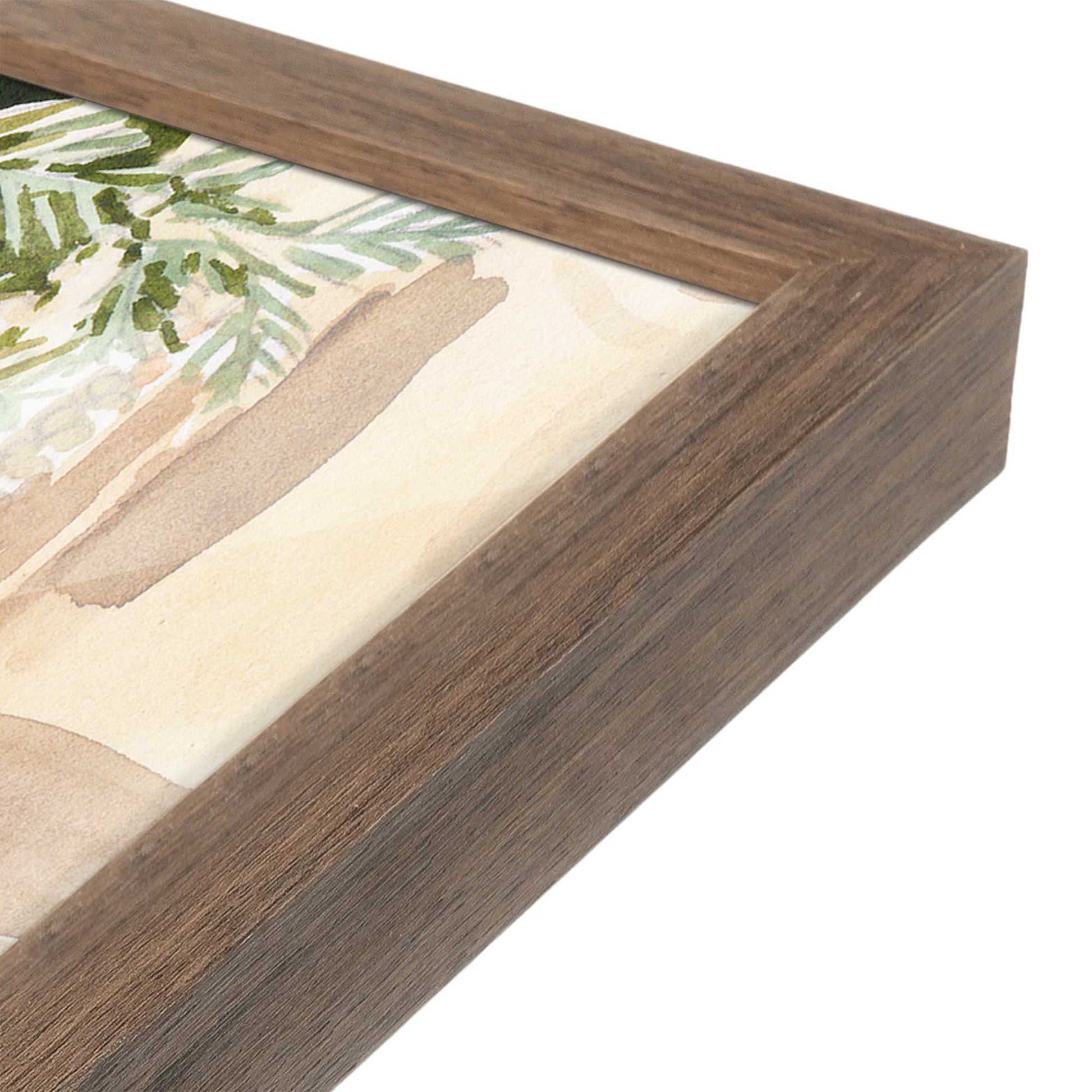 [Color:Walnut], Picture of art in a Walnut frame at an angle