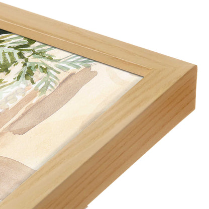 [Color:American Maple], Picture of art in a American Maple frame at an angle