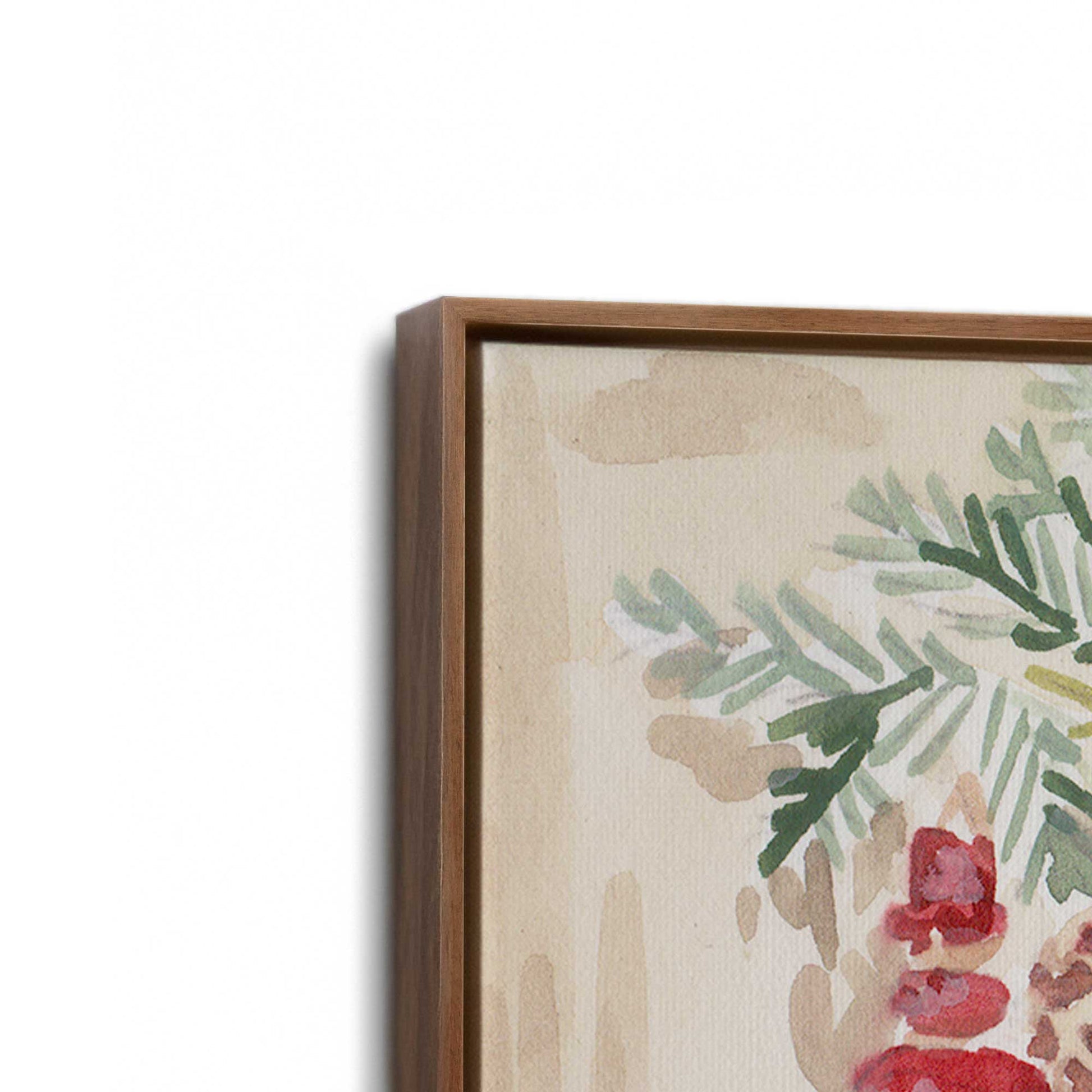 [Color:Walnut], Picture of art in a Walnut frame at an angle