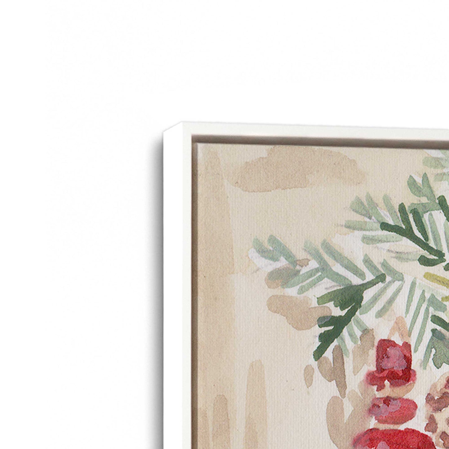 [Color:Opaque White], Picture of art in a White frame at an angle