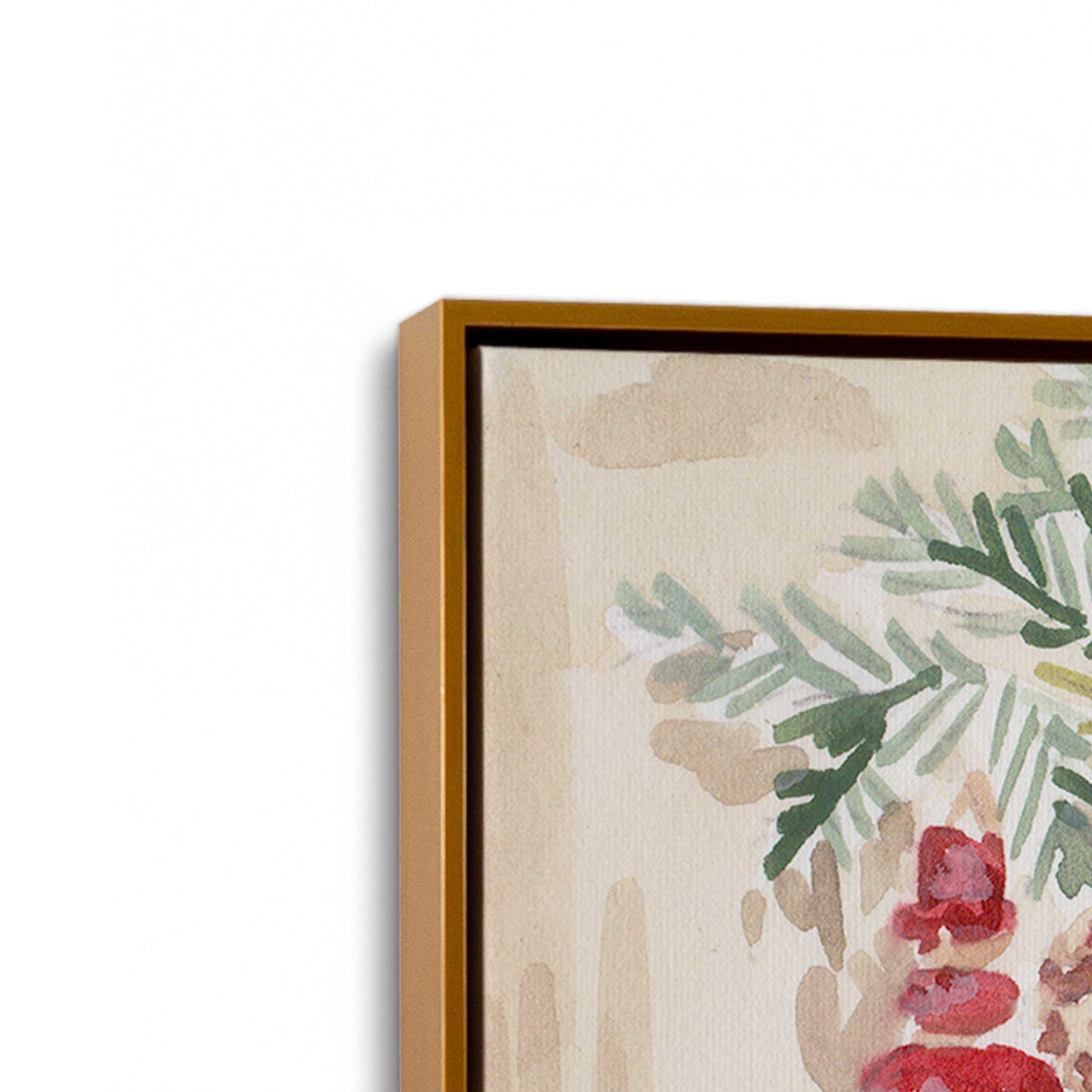 [Color:Polished Gold], Picture of art in a Polished Gold frame at an angle