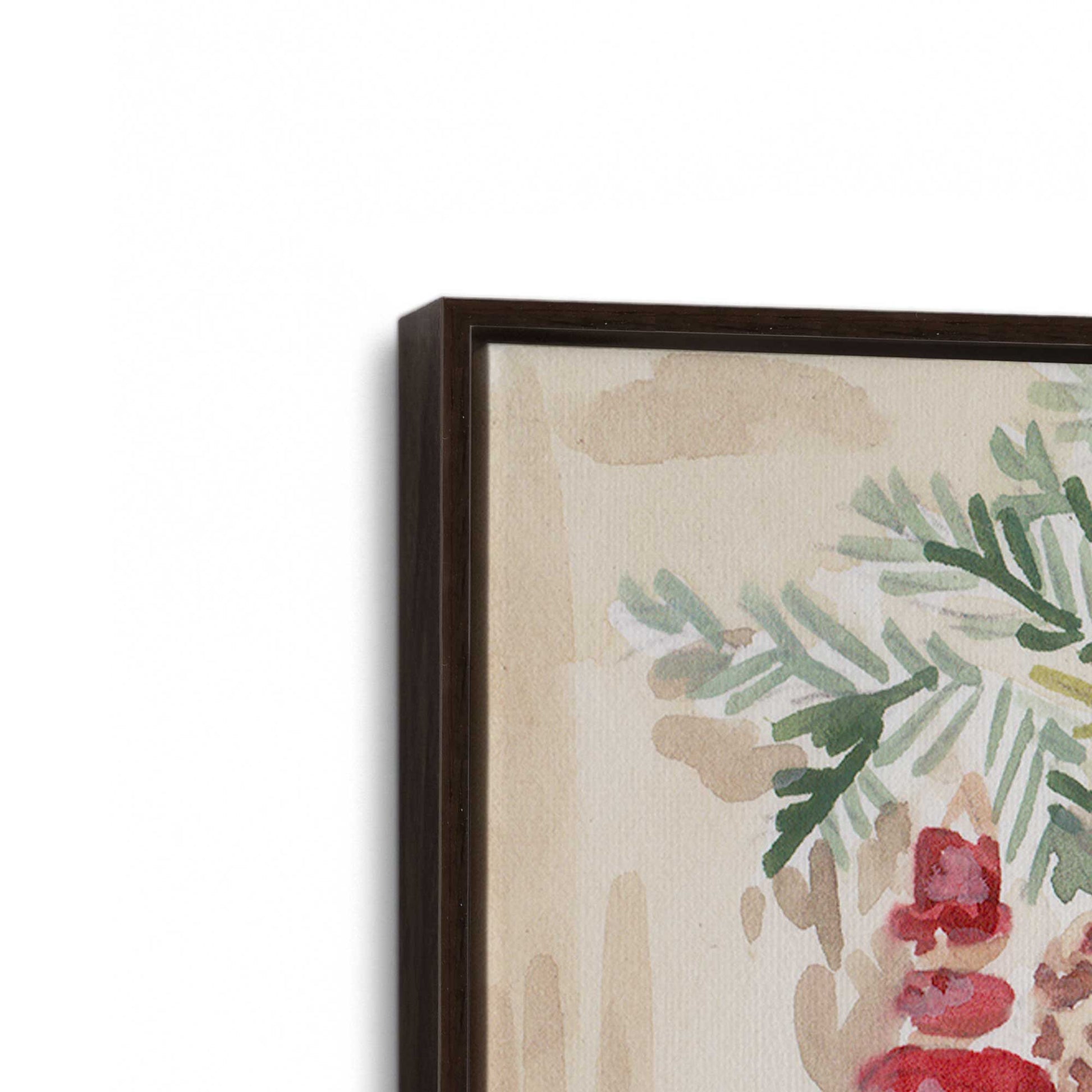 [Color:Espresso], Picture of art in a Espresso frame at an angle