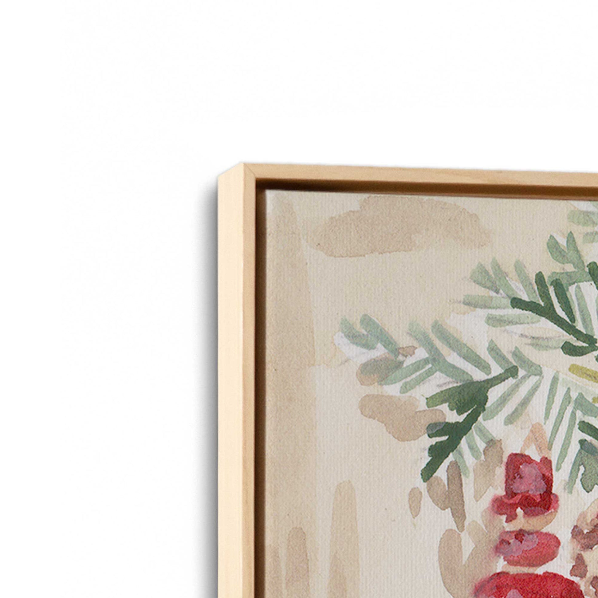 [Color:American Maple], Picture of art in a American Maple frame at an angle