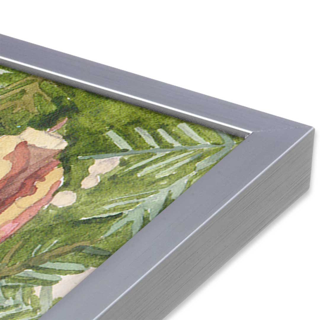 [Color:Polished Chrome], Picture of art in a Polished Chrome frame at an angle