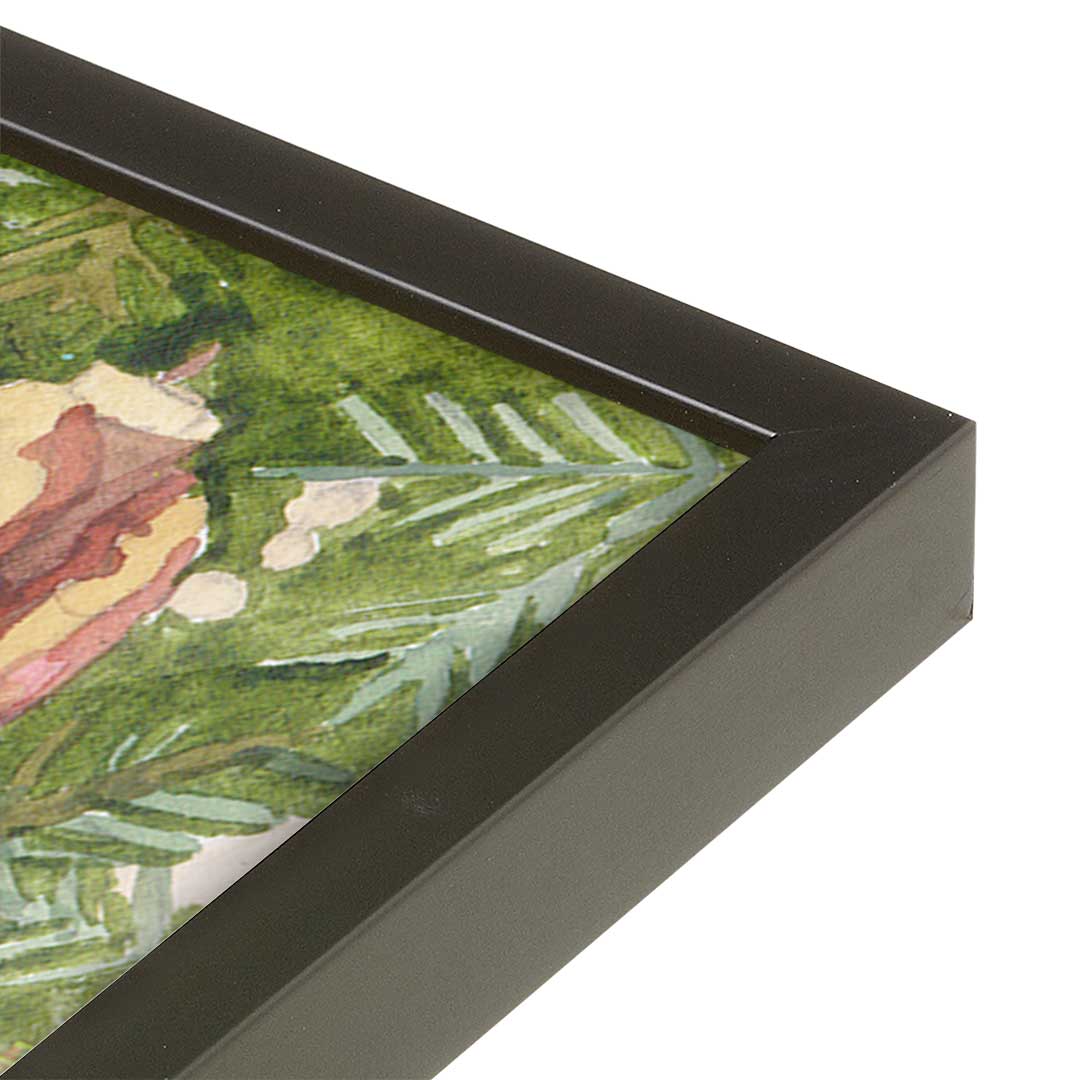 [Color:Satin Black], Picture of art in a Satin Black frame at an angle