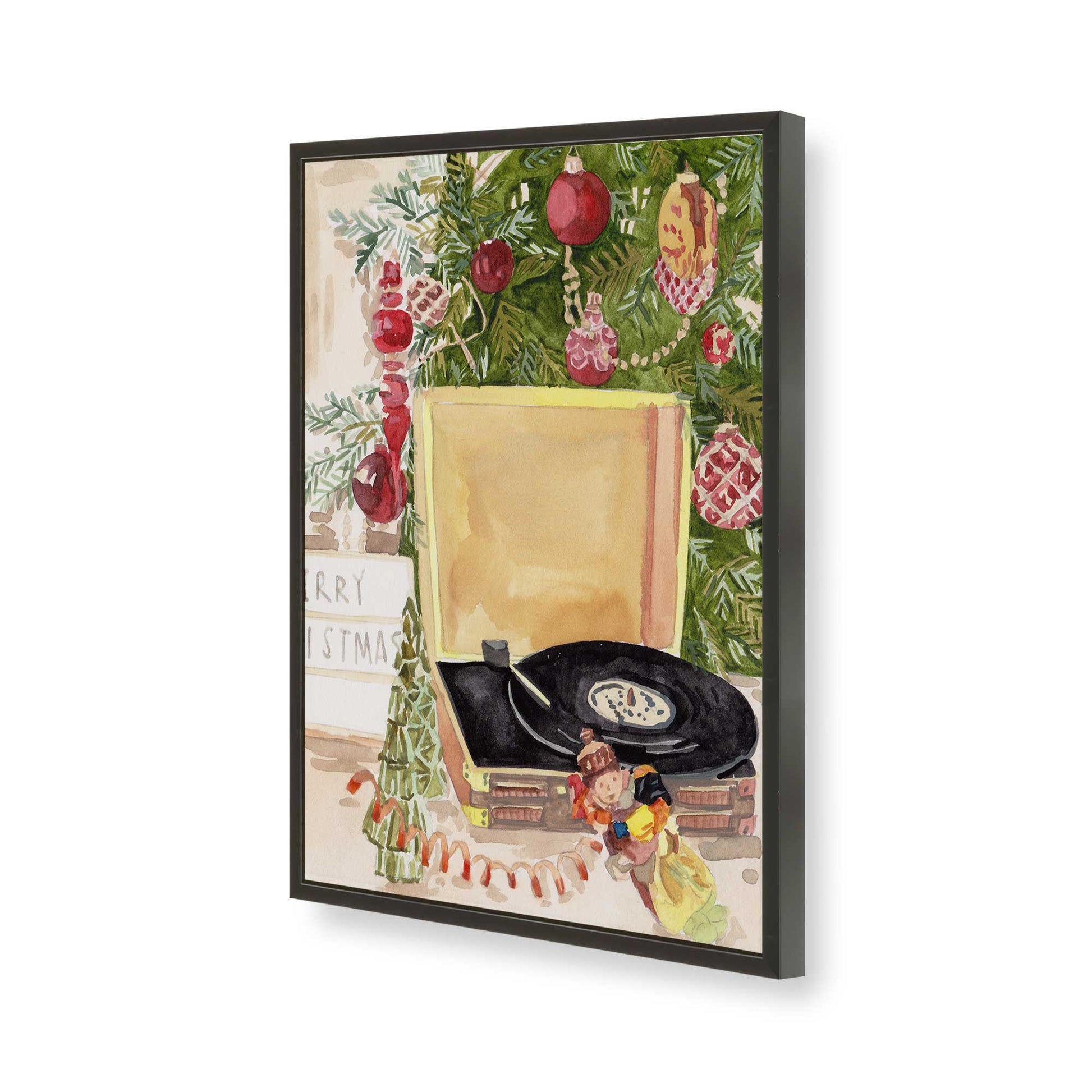 [Color:Satin Black], Picture of art in a Satin Black frame of the corner