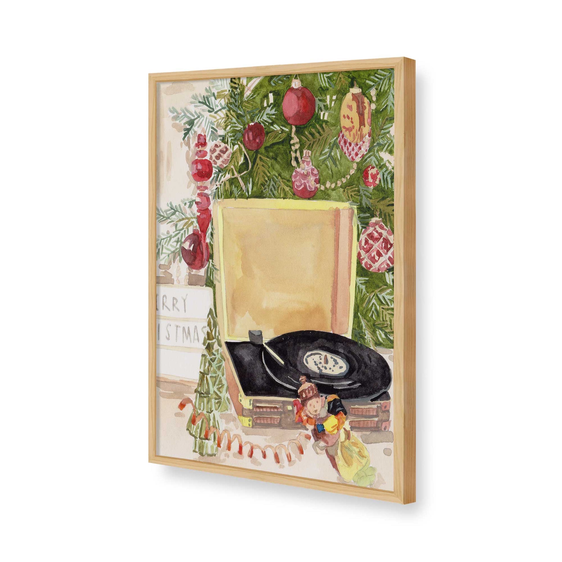 [Color:American Maple], Picture of art in a American Maple frame of the corner