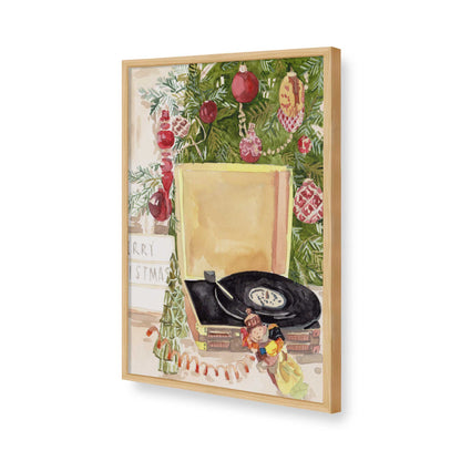 [Color:American Maple], Picture of art in a American Maple frame of the corner