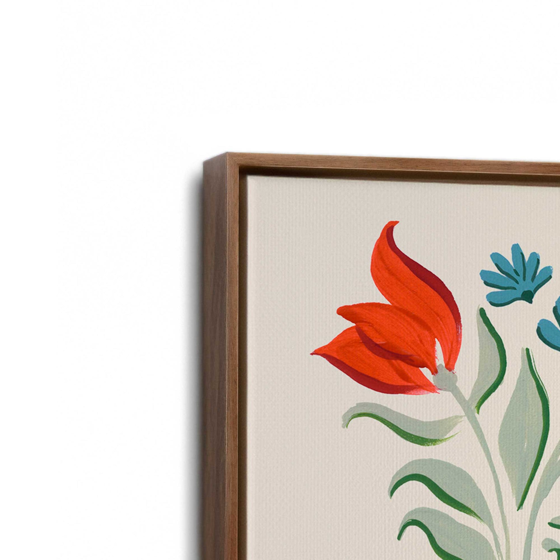 [Color:Walnut], Picture of art in a Walnut frame at an angle