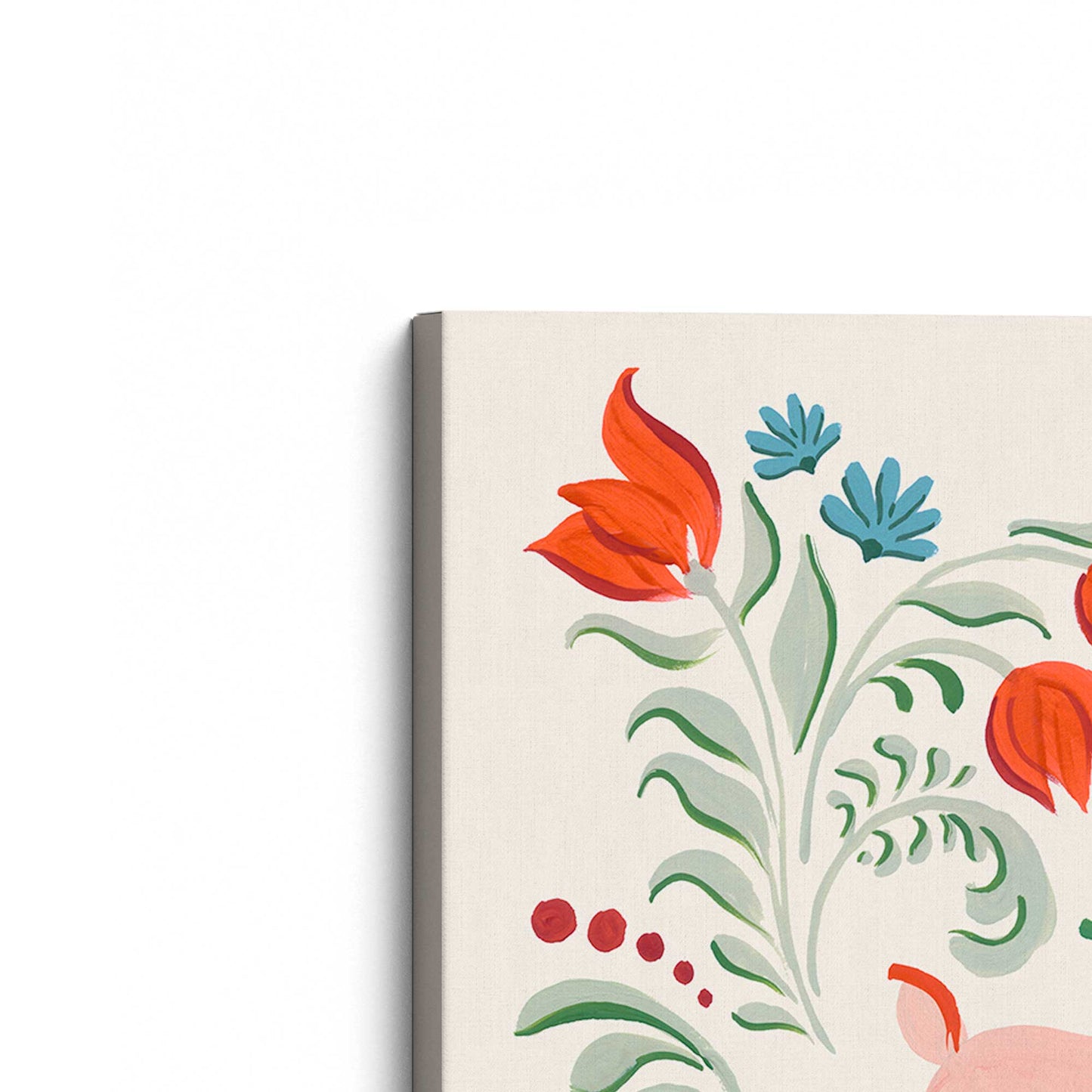 [Color:Stretched Canvas], Picture of the corner of the art