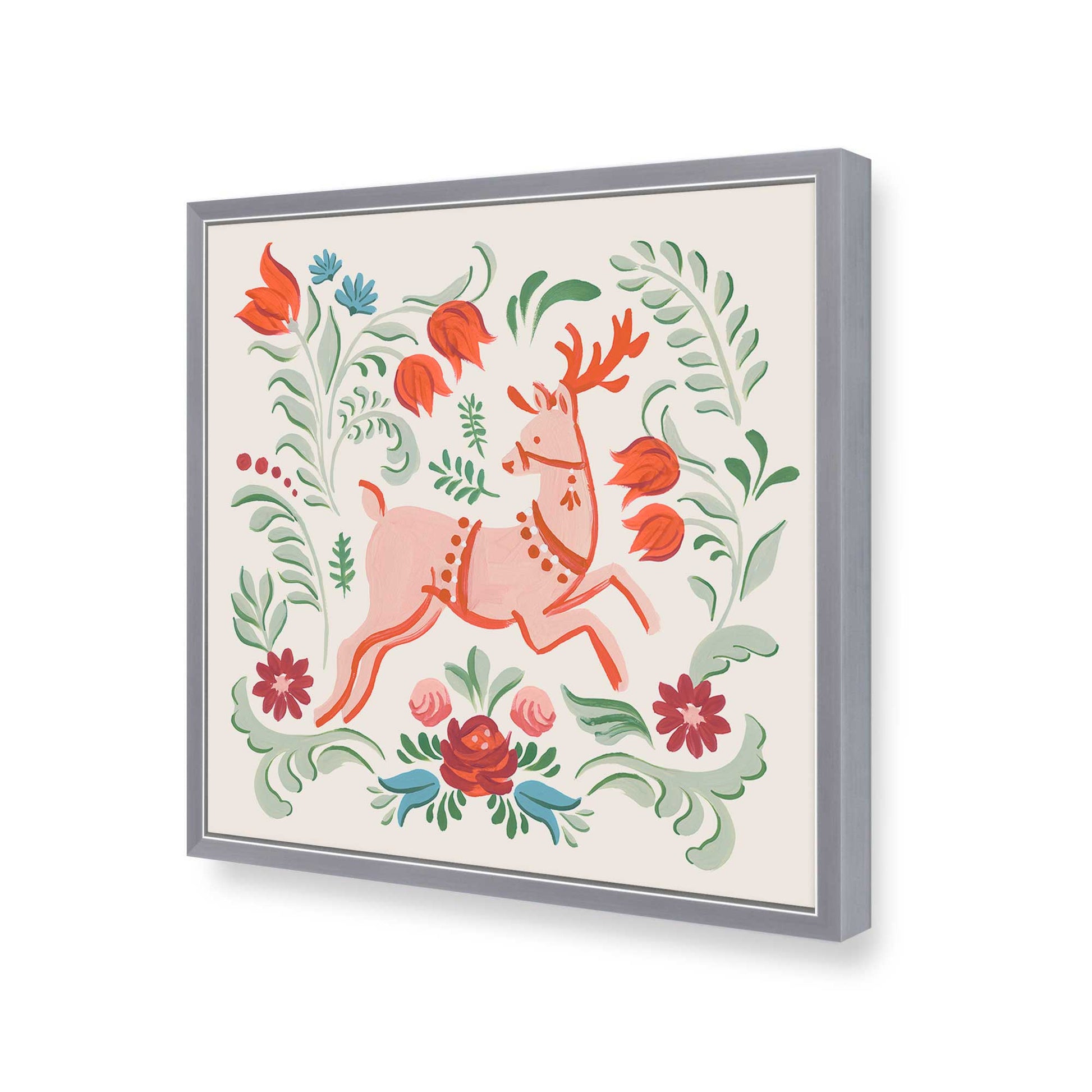 [Color:Polished Chrome], Picture of art in a Polished Chrome frame of the corner