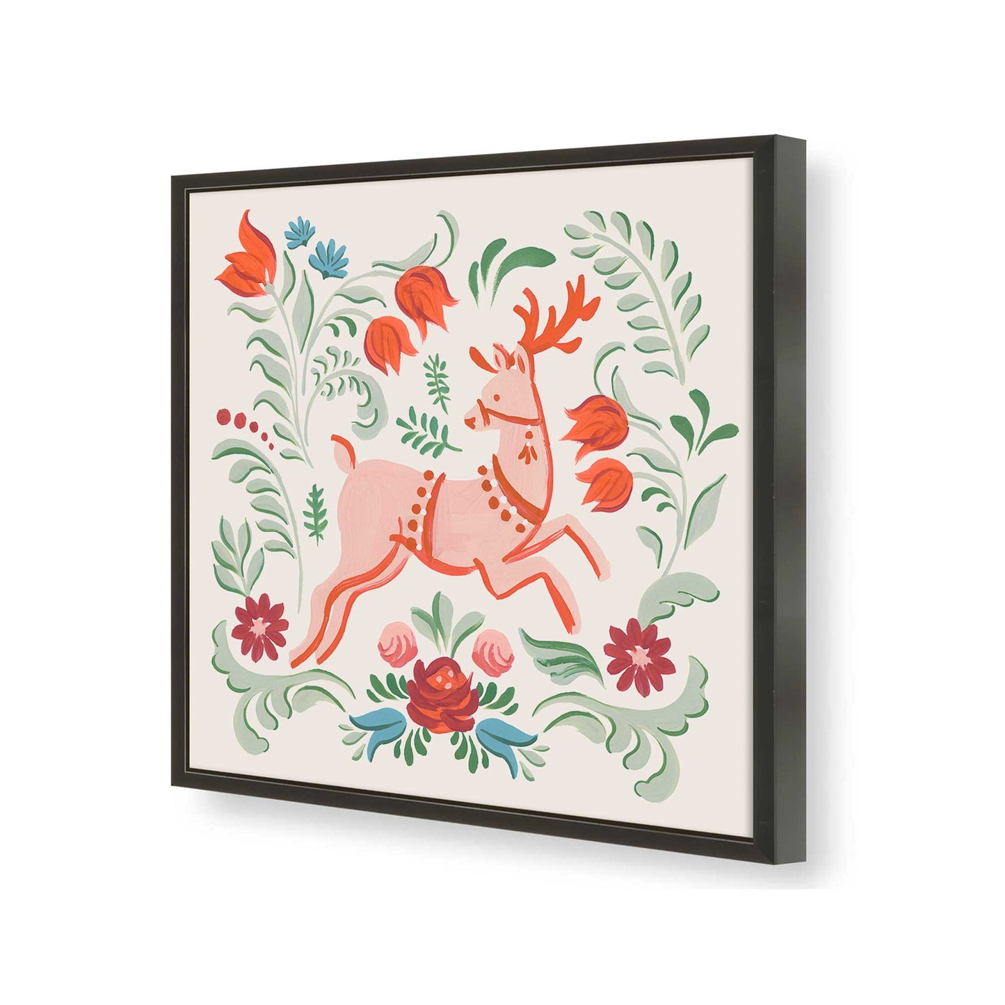 [Color:Satin Black], Picture of art in a Satin Black frame of the corner