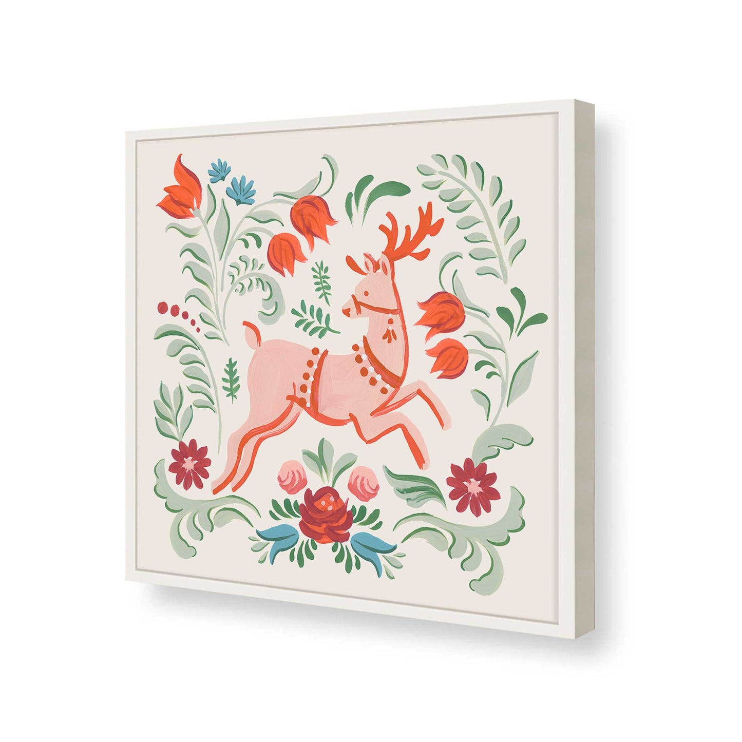 [Color:Opaque White], Picture of art in a Opaque White frame of the corner