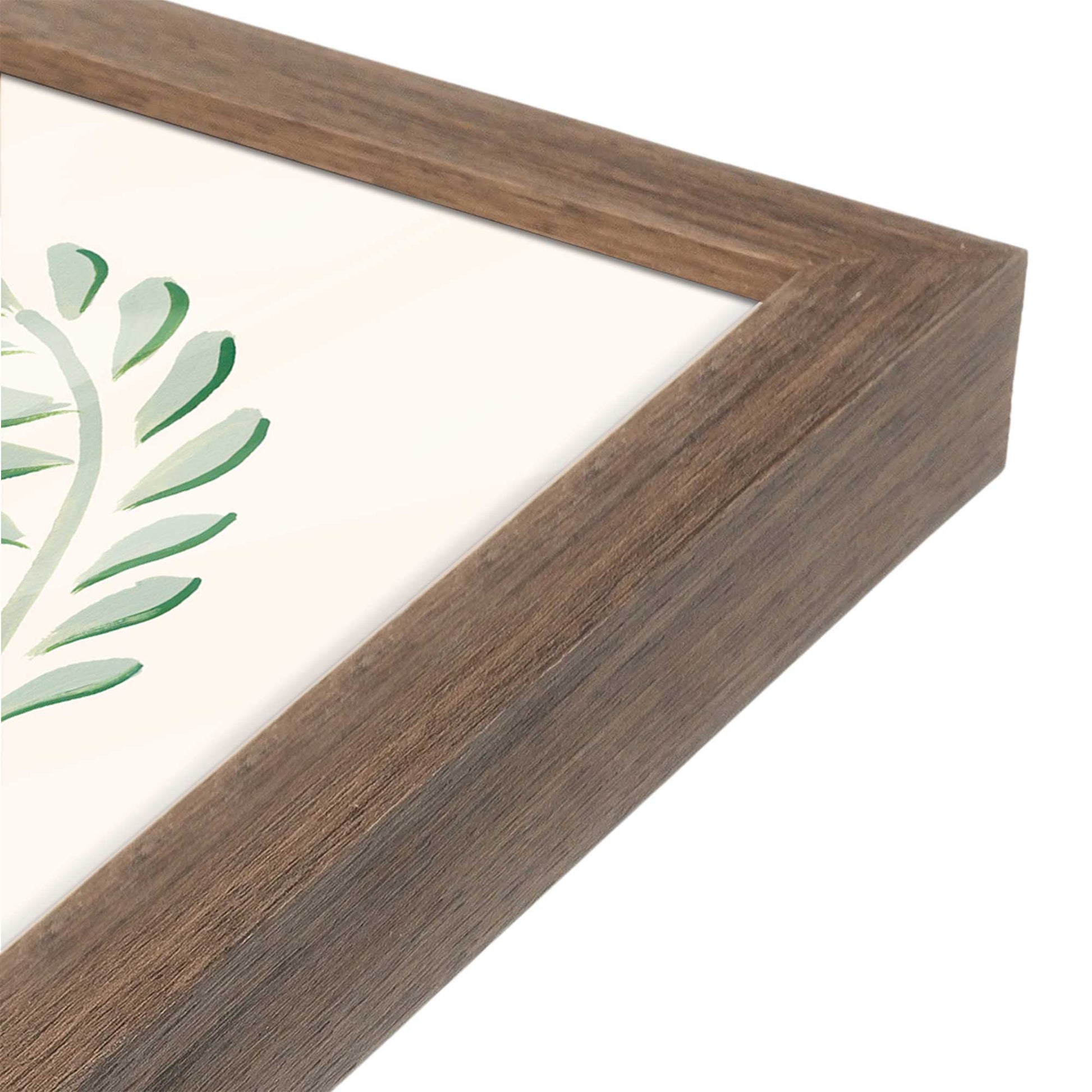 [Color:Walnut], Picture of art in a Walnut frame at an angle