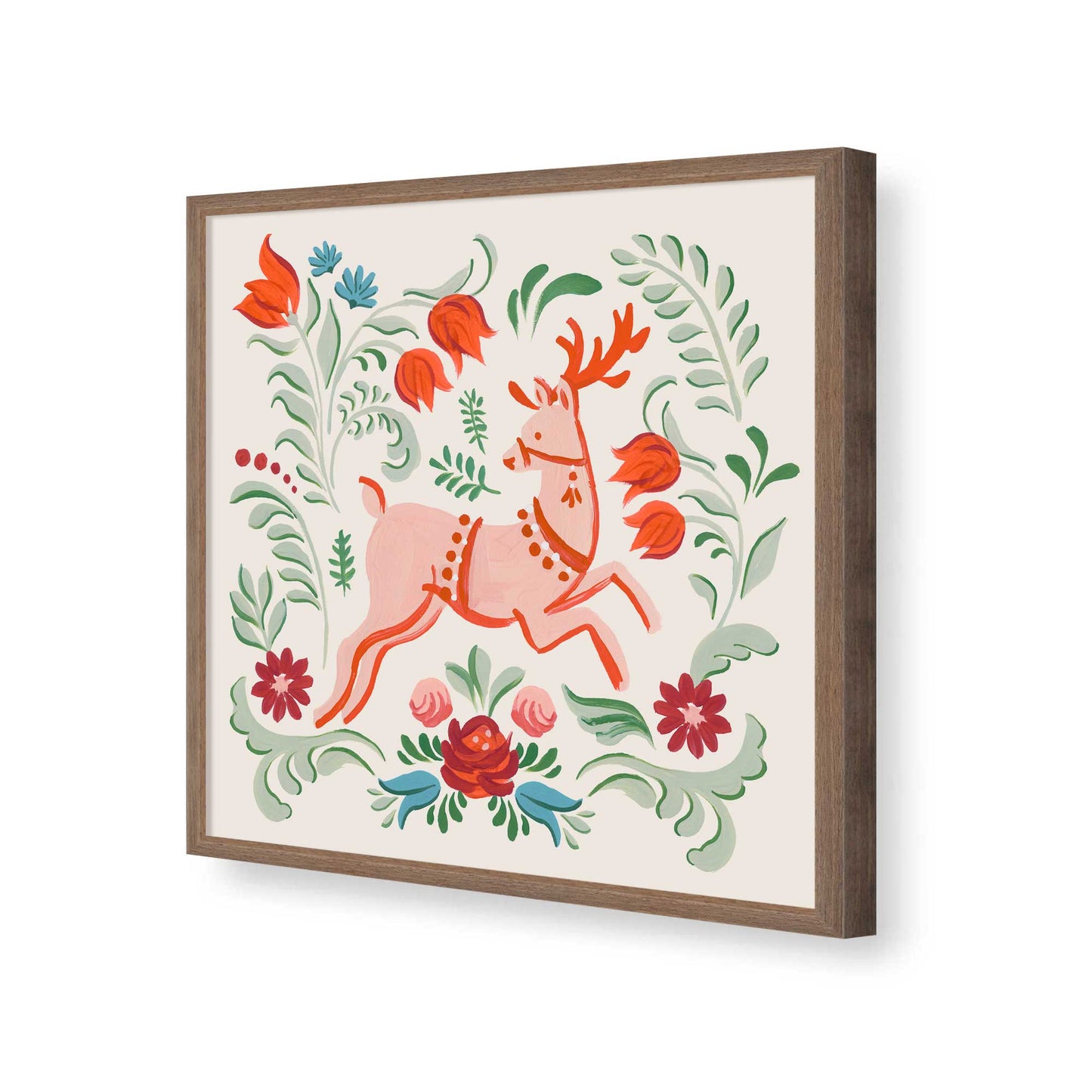 [Color:Walnut], Picture of art in a Walnut frame of the corner