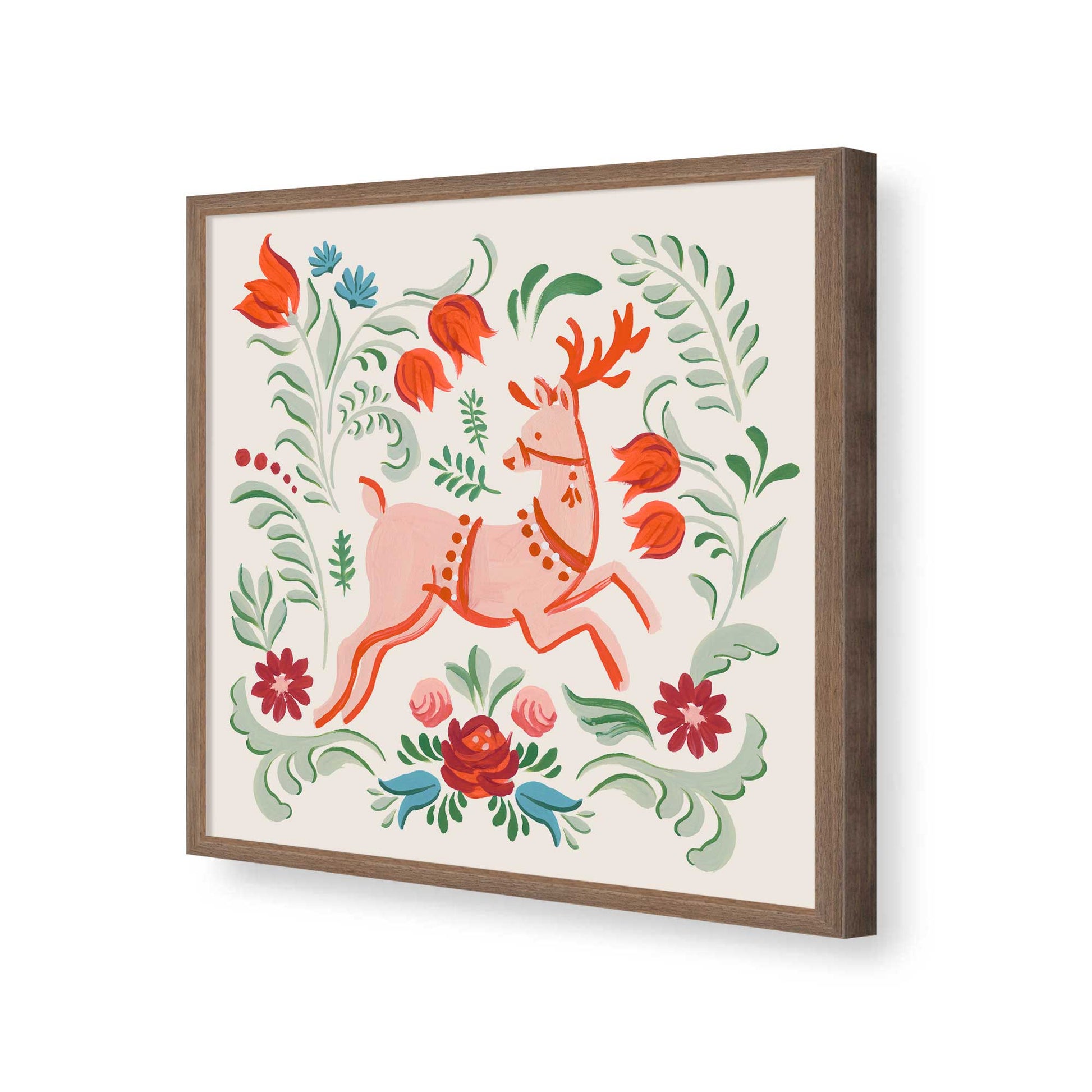 [Color:Walnut], Picture of art in a Walnut frame of the corner