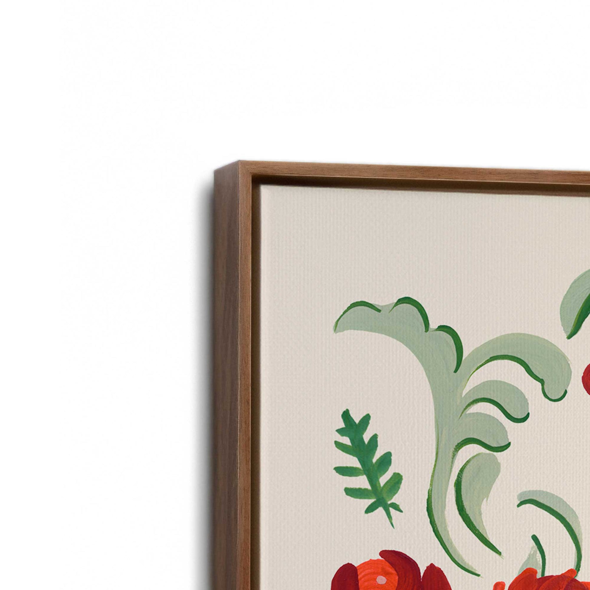 [Color:Walnut], Picture of art in a Walnut frame at an angle