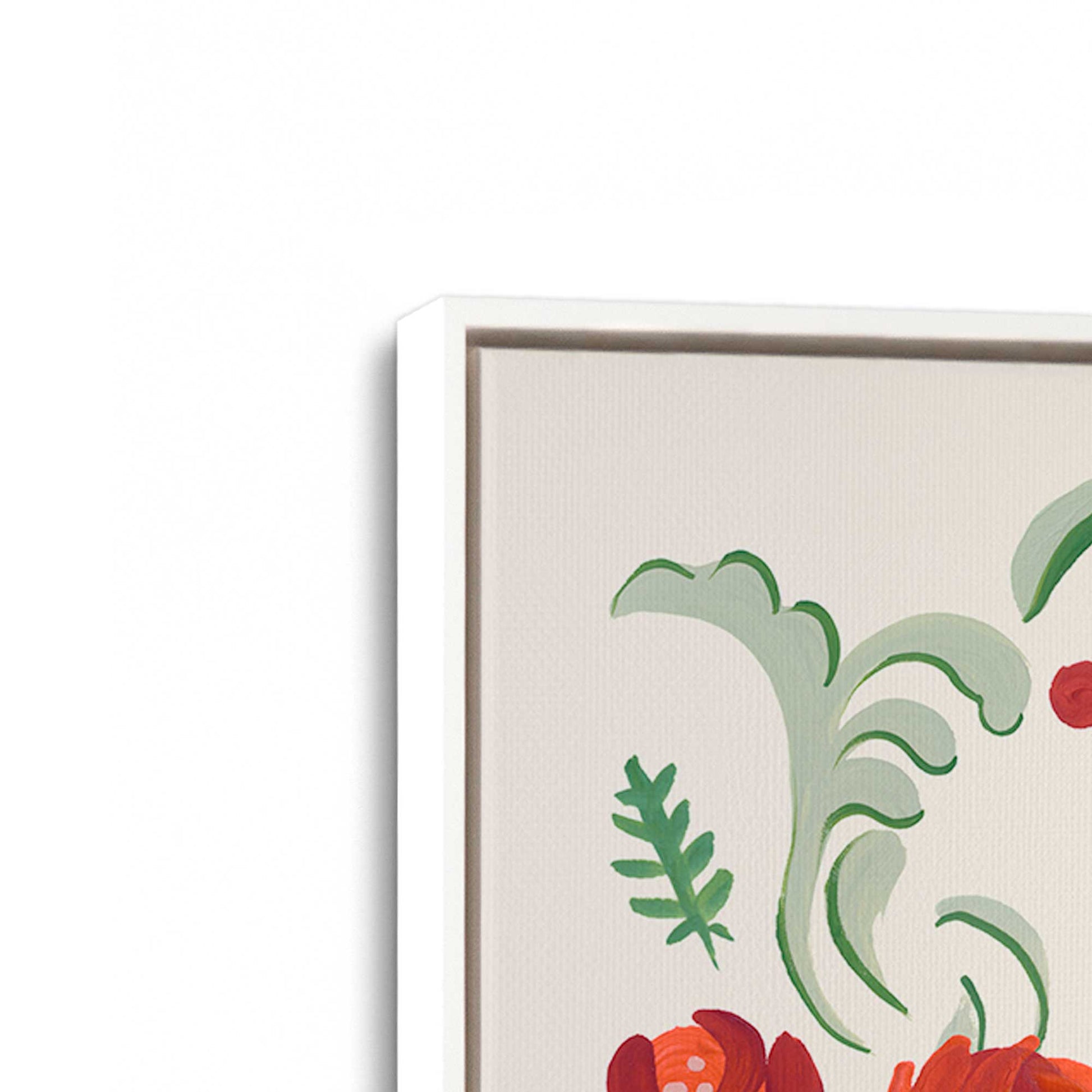 [Color:Opaque White], Picture of art in a White frame at an angle