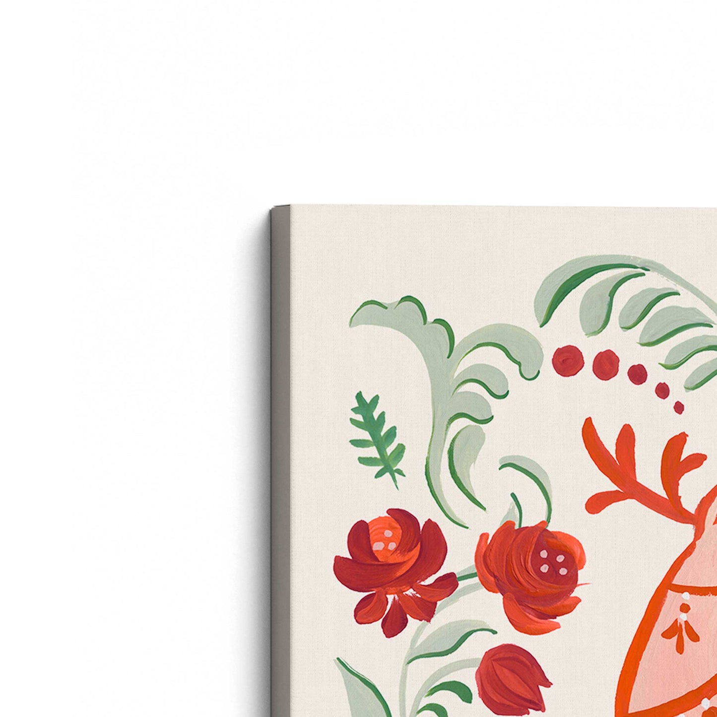 [Color:Stretched Canvas], Picture of the corner of the art